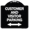 Signmission Reserved Parking Customer and Visitor Parking Heavy-Gauge Aluminum Sign, 18" x 18", BW-1818-23054 A-DES-BW-1818-23054 - alternate 1